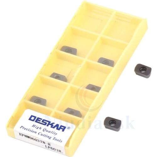 10PCS DESKAR EPNW0603TN-8 LF6018 100% original authentic turning tools CNC lathe milling cutter carbide inserts milling cutter