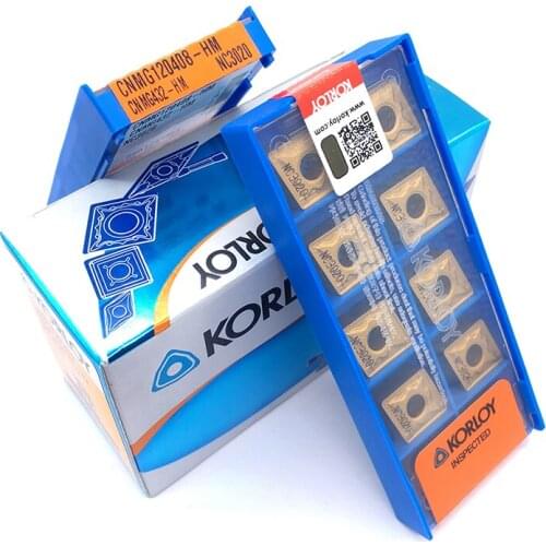 100PCS Inserts CNMG120408 HM NC3020 External Turning Tool 100% Original Blade CNC Lathe Cutting Tools Processed Steel With Box