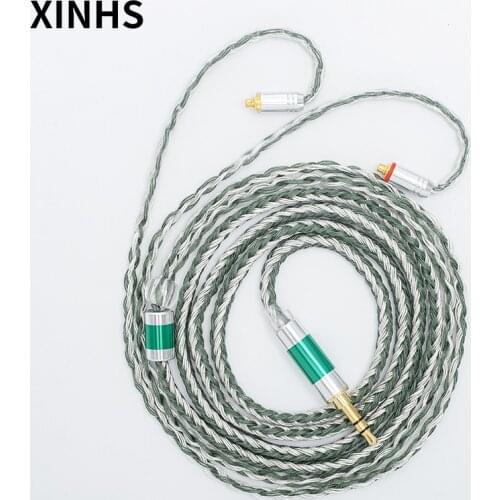 24 Strands Silver Plated Copper Earphone Cable MMCX/0.78mm 2 Pin/QDC/TFZ HIFI Headphone Upgrade Cable For SE535 UE900S
