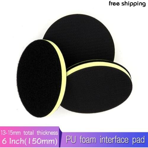 5PCS 6" 150MM PU Foam Interface Pad Medium Density Hook & Loop Sander Backing Pad Polishing Pad Power Tools Parts