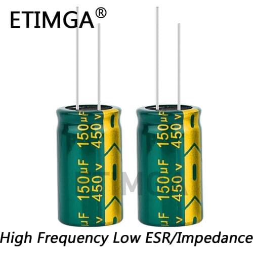 2pcs/lot 450V 150UF Size 18*30MM High Frequency Low Impedance 400V150UF Aluminum Electrolytic Capacitor 20