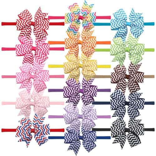 1 PC Swallowtail Hair Bows With Nylon Headbands Multicolor Bowknot Hairbands Girls Hair Accessories