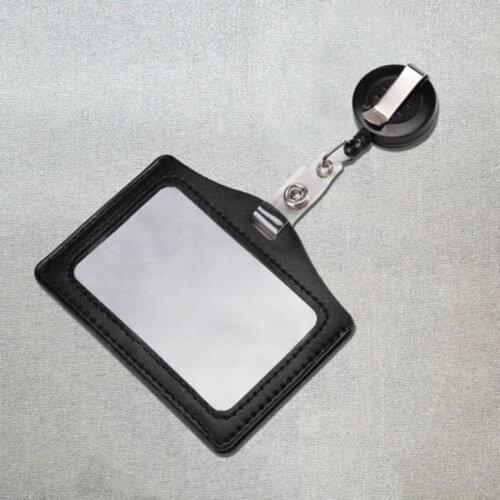 ID Card Holder Badge Reel Oyster Security Retractable Photo Identity Pass Badge Holder & Accessories