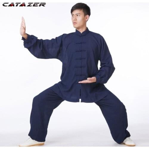 Kung Fu Martial Arts Old Style Kung Fu Suit Wing Chun Tai Chi Uniforms 25 Colors Linen Shaolin Monk Wudang Taoist Clothes