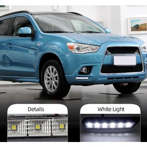CSCSNL 2Pcs For Mitsubishi ASX 2010 2011 2012 LED DRL Daytime Running Lights Daylight Waterproof Fog Head Lamp