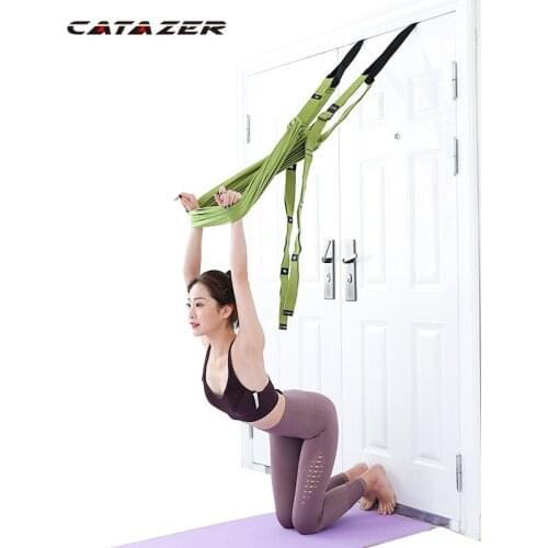 Door Flexibility Stretching Leg Stretcher Strap for Dance Gymnastics Trainer Comfort Design Yoga Stretch Belt Aerial Yoga Strap
