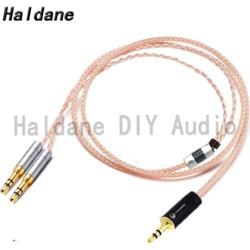 Haldane HIFI DIY Single Crystal Copper Headphone Upgrade Cable for Sundara Aventho Focal Elegia t1 t5p D7200 D600 MDR-Z7 MDR-Z7R