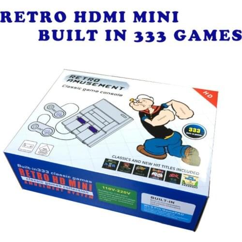 Coolbaby New Classic Video Game Console HDMI Retro Game Console Built in 333 Game Double Game Controller For SNES Family Game