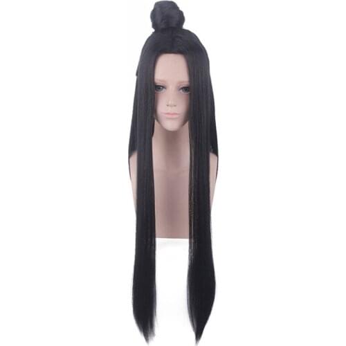 LAN WANG JI black Cosplay Wig Anime Mo Dao Zu Shi long straight fake hair Grandmaster of Demonic Cultivation synthetic wigs