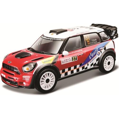 Bburago 1:32 2012 MINI John Cooper Works WRC Tean NO37 Alloy Luxury Vehicle Diecast Cars Model Toy Collection Gift
