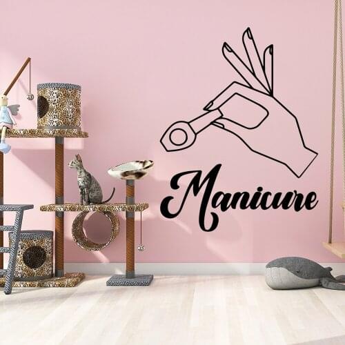 Manicure Wall Decal Nail art Design Wall Decor Fashion Beauty Salon Nail Salon Wall Stickers Vinyl Art Mural Room Decor C682