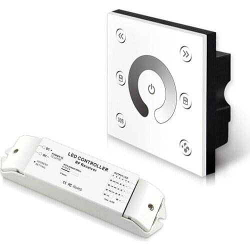 New Led Strip Dimmer AC 85V-240V Touch Panel Wall Mount RF Wireless Multi Function Touchable Dim Single String On Off Switch