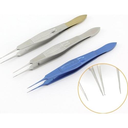 Ophthalmology Double Eyelid Beauty Fat Tweezers Micro Dovetail Tissue Clip 11cm