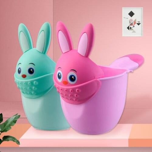 Baby Bath Waterfall Rinser Kids Shampoo Cup Cute Cartoon Shower Washing Head Watering Spoon Bathing Cups