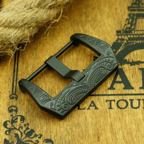 MAIKES New Watchband Stainless Steel Watch Buckle 22mm 24mm 26mm High Quality Watch Strap Screw-in Clasp Case For Panerai