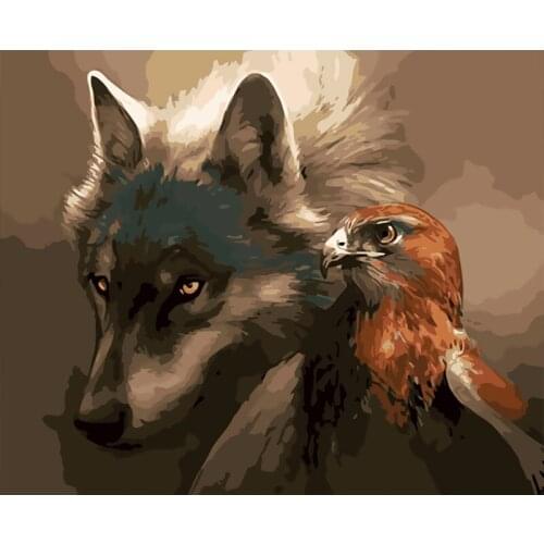 Painting By Numbers For Adults Cute Cat Landscape Animal Wolf Diy Framed Paint By Number Kits Acrylic Paint On Canvas