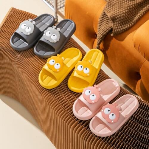 Lovely Summer Slides Cartoon Women Men Slippers Cute Animal Home Slip on Beach Sandals Bothroom Shoes Flip Flops Zapatillas