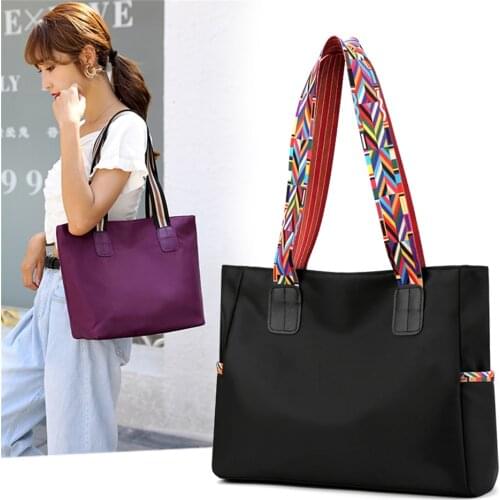 2021 New Hand Tote Bag Womens Top-Handle High Quality Female Shoulder Handbags Nylon Ladies Shopping Bag Sac Femme
