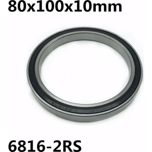1pcs 6816-2RS 80x100x10 mm The high quality of ultra-thin deep groove ball bearings 6816RS 6816