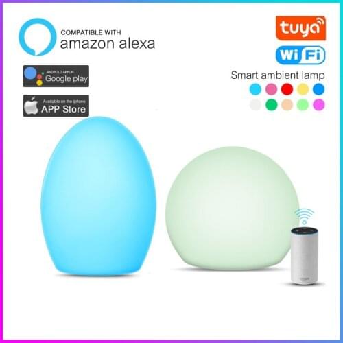 Tuya Smart Wifi USB Touch Control Dimmer Night Light LED RGB Atmosphere Light Tuya App Voice Control Work With Alexa Google Home