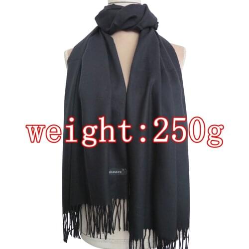 Unisex Solid Color Women Winter Fall Warm Thick Pashmina Wrap Cashmere Scarves Tassel Men Shawls