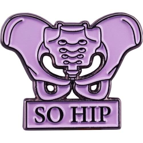 Gothic style hip skeleton pin gift for doctor nurse hipster medical jewelry