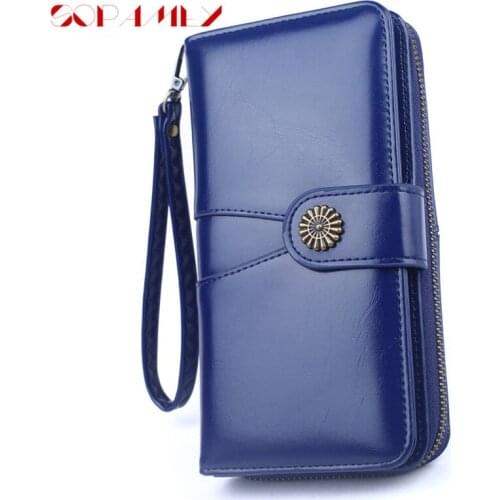 Women Purse Card Holder Wallet Luxury Leather Ladies Coin Purses Long Money Bags Female Clutch Solid Color Girl Phone Bag Clip