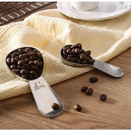 1PCS Stainless Steel Measuring Spoon Portable Coffee Measuring Spoon Mulitfunctional Measuring Cup Home Kitchen Measuring Tools