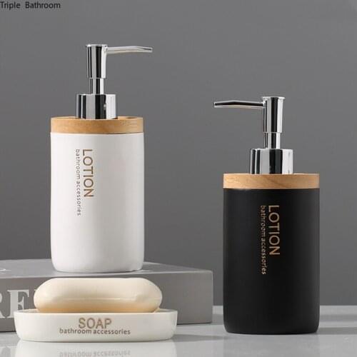 Modern Resin Soap Dispenser Black White Home Lotion Bottles Container Wristband Hand Dispenser Accessories Bathroom Supplies