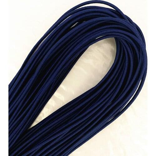 2mm Neep blue high elasticity round elastic bandage round elastic rope rubber band elastic line DIY sewing accessories 5-20 m