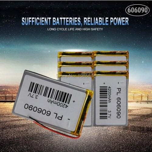 3.7V 606090 4000mAh Rechargeable Lipo Battery Tablet Dvd Camera GPS Electric Toys Laptop Lithium Polymer Batteries