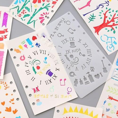 A6 Size Hollow Different Drawing Shapes Kids Decor Props Painting Tools For DIY Album Accessories Scrapbooking Photo Album