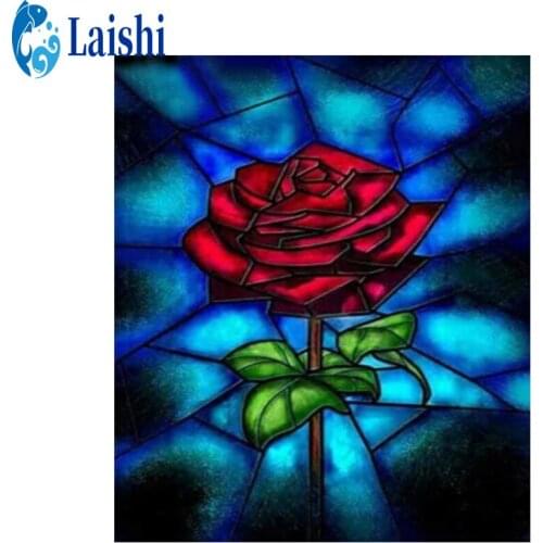 5D DIY Diamond painting Rose flower full round drill /square character Diamond mosaic cross stitch mosaic home decor label
