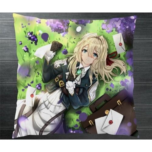 Anime Violet Evergarden Two Side 40x40cm Pillowcases Pillow Cushion Case Cover Violet Evergarden Cosplay Gift New P3