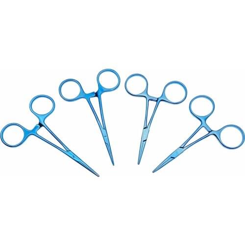 Arterial Hemostatic Forceps Titanium alloy Curved/Straight Hair Clamp Forceps With Locking Clamps