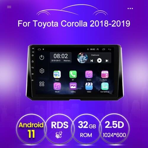 Android Car Audio Radio for Toyota Corolla 2018 - 2019 2020 WIFI USB Auto video screen player 2GB+32GB GPS Navigation