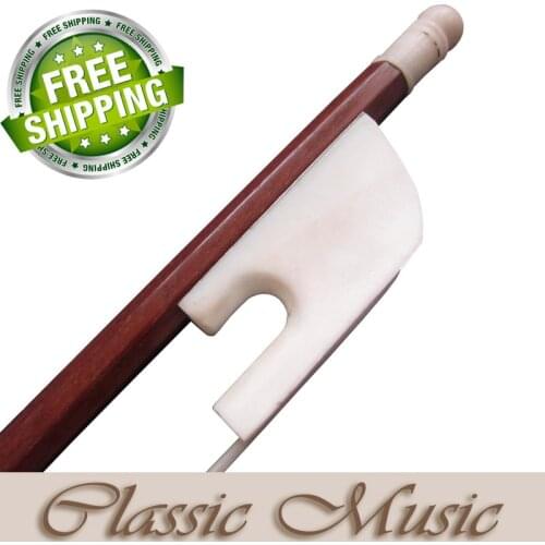 Pernambuco Baroque Violin Bow with White OX Bone Frog (4/4), Good Balanced & Quick Response Hot Sell