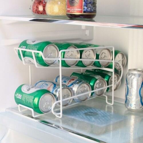 White Cans Storage Holders Racks Beverage Soda Beer Can Dispenser Storage Rack Refrigerator Kitchen Accessories Organizer Tools