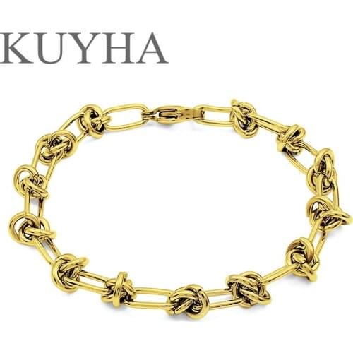 High quality shiny gold necklace with bracelet set 21cm Chain Bracelet For Men & Women Party Charm Jewelry Gift