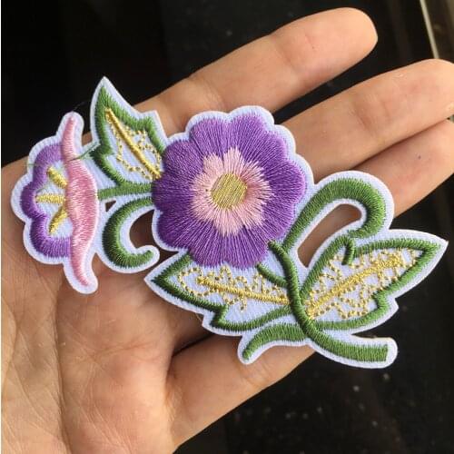 Flower patches embroidery applique clothes sewing patch DIY badge patch accessories 1pcs sell Free Shipping