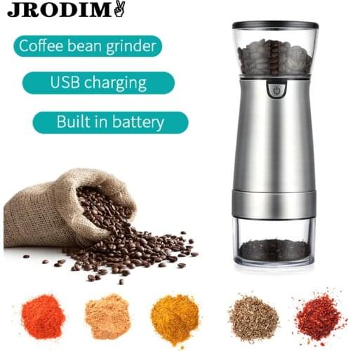 USB Charging Coffee Grinder Electric Stainless Steel Coffee Bean Grinder Kitchen Tools Accessories Salt and Pepper Grinders Mill