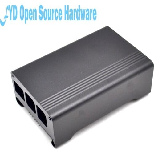 Aluminum Alloy Shell Enclosure Case Metal Box for Geekworm Raspberry Pi 2 Model B B+ Black Wholesale