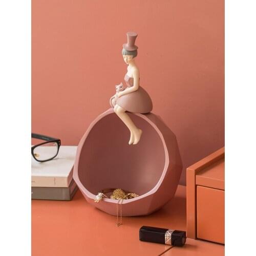 Creative Cat Girl Decoration Home Decoration Entrance Key Storage Living Room TV Wine Cabinet Housewarming Gifts