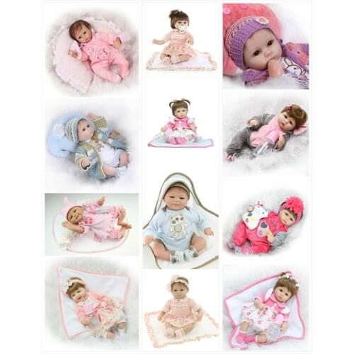 Doll Baby 45CM 17inch NPK Doll Bebe Reborn Dolls Girl Lifelike Silicone Reborn Doll Fashion Newborn Reborn Babies girl gift