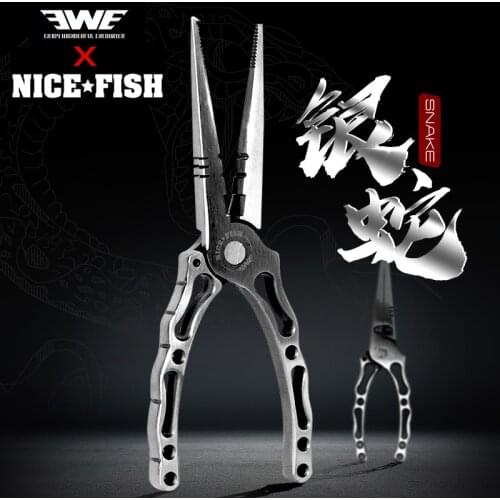 NICE FISH Fishing Pliers Set alloy steel Lip Grip Scissor Rig Tool Non-slip Line Cutter Hook Remover