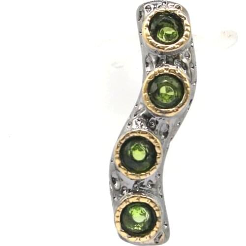 53x38mm 2020 Sublime Antique Black New Stone Iolite Gift For Womans Black Gold Silver Pendant