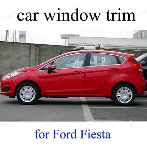 Stainless Steel For F-ord Fiesta Styling Car Window Sill Decorative Trims Exterior Accessories