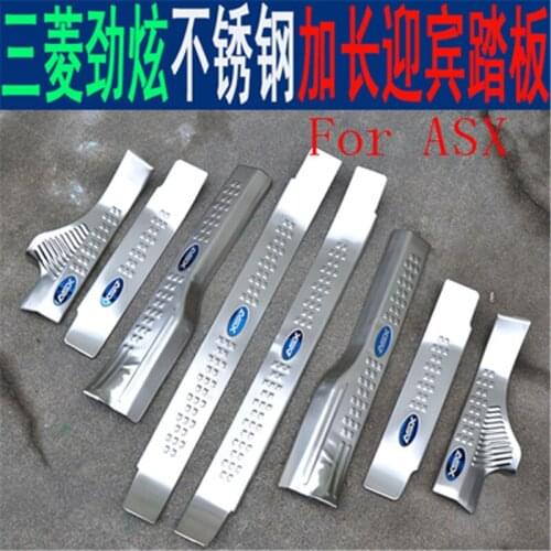 Stainless Steel Lengthen Scuff Plate/Door Sill Door Sill pedal bienvenidos For Mitsubishi ASX 2013-2018 Car styling