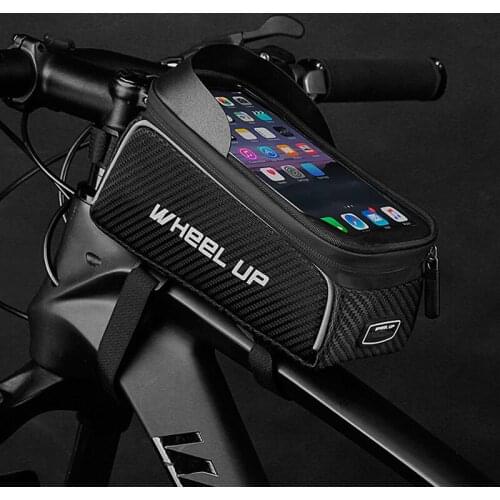 New 2021 Bike Bag Frame Front Top Tube Cycling Bag Waterproof 6.6in Phone Case Touchscreen Bag MTB Pack Bicycle Accessories