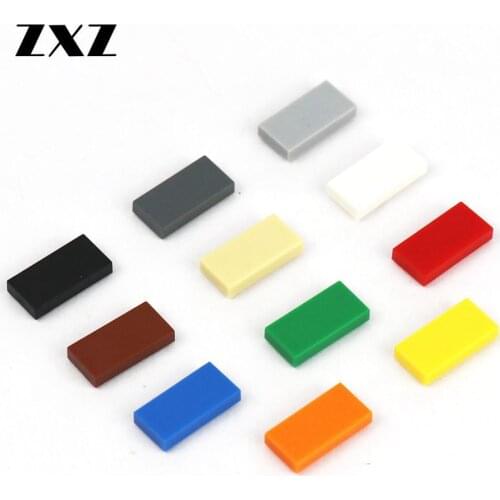 3000 PIECES Flat Plate 1X2 with Groove Enlighten MOC Plastic Building Blocks Toys For Kids 3069 In Bricks Bulk Flat Tiles